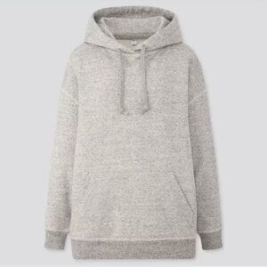 Uniqlo oversized hoodie unisex - men’s XS women’s S light grey 100% cotton